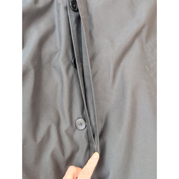 Pronto-Uomo Mens Trenchcoat Raincoat Mac Jacket Black 46 ExLong Removable Lining - Picture 7 of 13